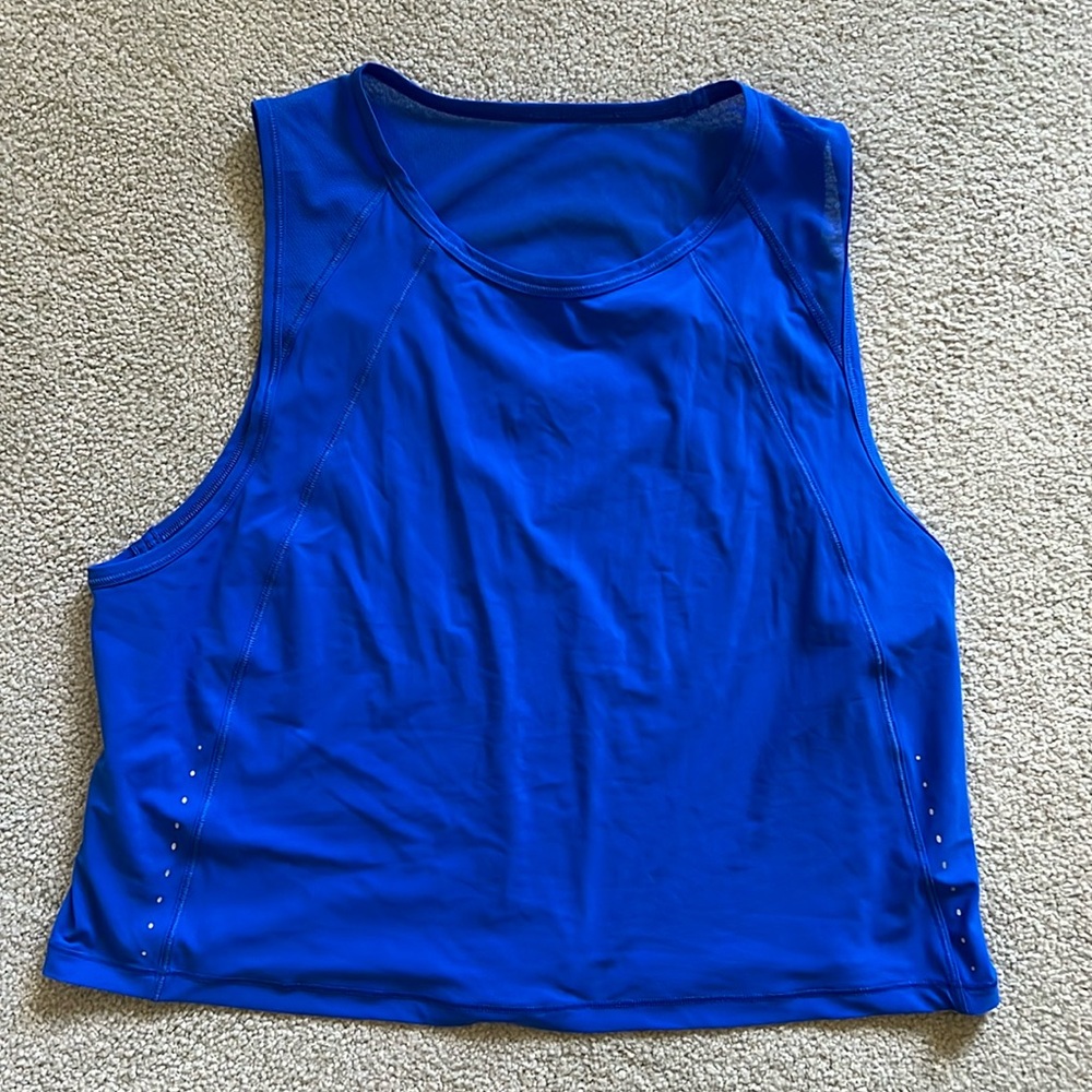 Lulu lemon blue cropped workout tank
